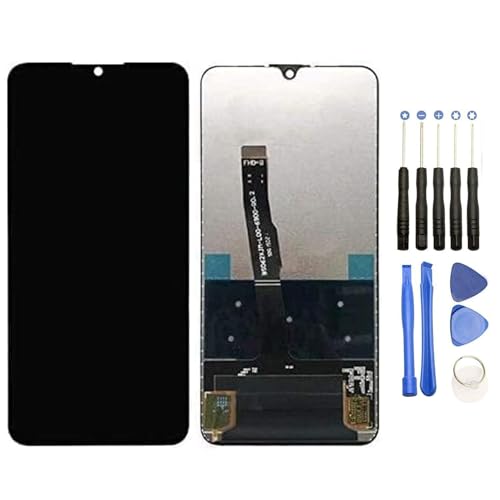DYGCGO ������ Huawei P30 Lite Nova 4E �C�������p�t�����g�p�l�� LCD �^�b�`�p�l�� �t���p�l���i�t�����g�K���X�f�W�^�C�U�j�C���H��Z�b�g�t�� (�u���b�N)
