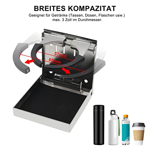 CT-CARID Porte-gobelet pliable en métal universel et ajustable pour bateau, voiture, camion - Image 5
