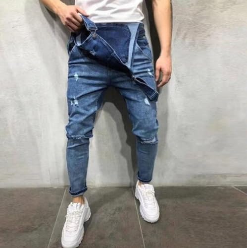 Men's Adjustable Straps Jean Jumpsuit Regular Joker Fashion Denim Bib Comfort Fit Denim Workwear4