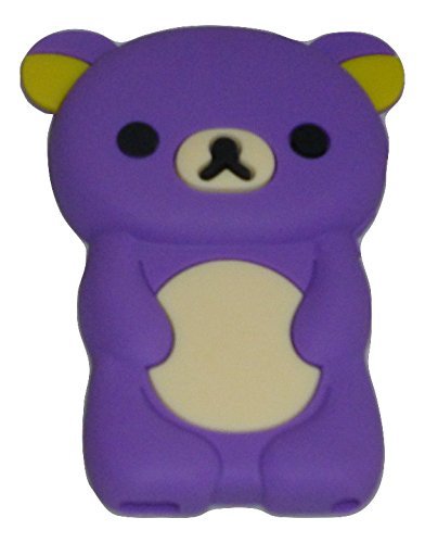3d Cute Bear Silicone Skin Case Cover for Apple Ipod Nano 7th Generation 7g - Purple