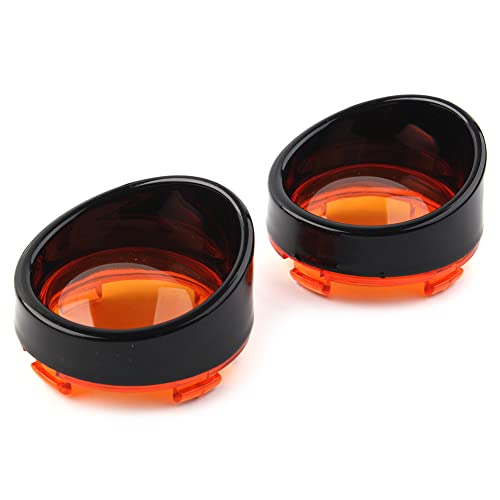 Cninba13 Turn Signal Light Lens Cover Yellow Bezels Visor For Harley Davidson For Softail