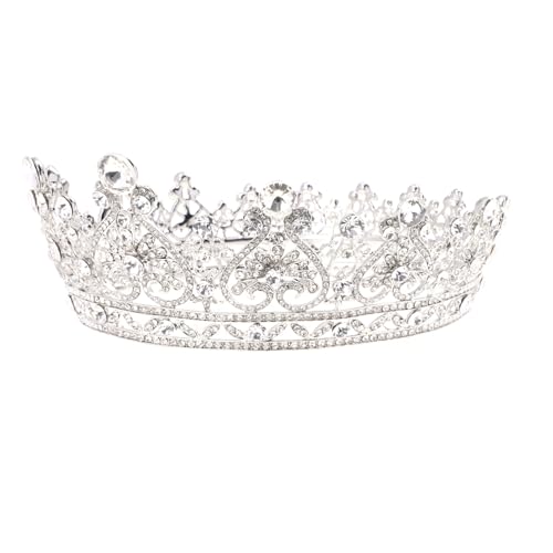 Couronne mariage baroque argentée pour briller lors d'une fête avec un style rétro chic