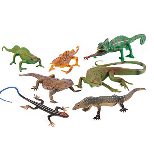 NUOBESTY 1 Conjunto de Lagarto de Borracha Brinquedos de Animais Artificiais Lagarto Banheira Réptil
