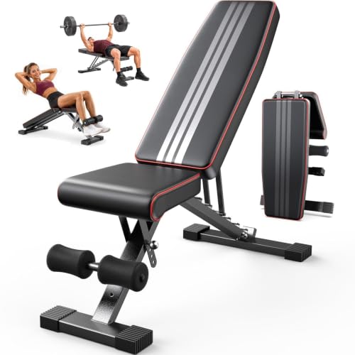 Adjustable Weight Bench, ASTM-Certified 660LB Workout Bench for Home Gym Item highlight: 95% Pre-Assembled Foldable Bench, 80% Space Saving, 8 Backrest Positions, Incline Decline Flat, Full Body Strength Training - image 1