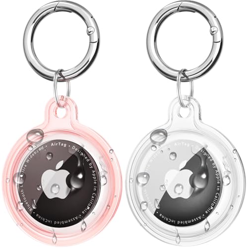 Ya en manzanajugosa.com: Vancle Paquete de 2 Funda AirTag Impermeable, Fundas Protectora Completa Apple Airtag con Llavero, Carcasa Protectora Anti-Perdida y Anti-Arañazos de Color Transparente Air Tag