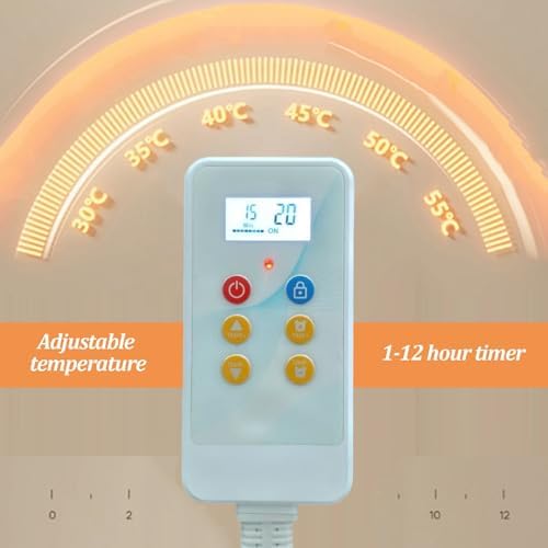 Electric Heated Area Rug - Adjustable Temperature Radiant Floor Heater with 12-Hour Timer, Indoor Electric Space Heater for Living Room, Large 55.1"x78.7" Heated Floor Carpet