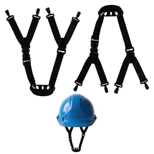 2Pcs Hard Hat Chin Strap Adjustable Safety Helmet Strap Black Chin Strap for Hard Hat Helmet Strap Compatible with Most Hard Hats