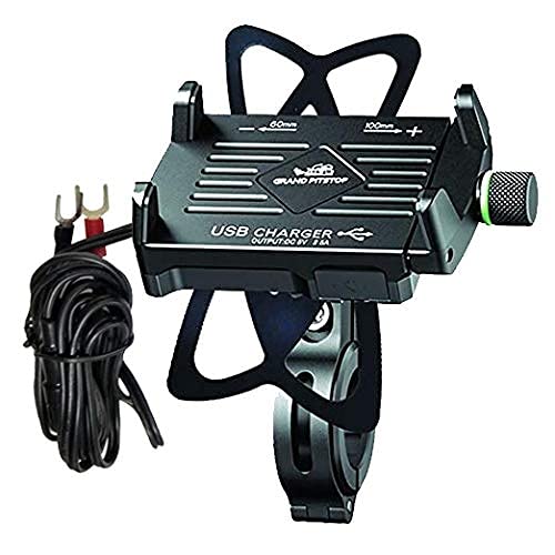 GRAND PITSTOPClaw-Grip Mobile Holder Mount with Charger for CBR Motorcycle