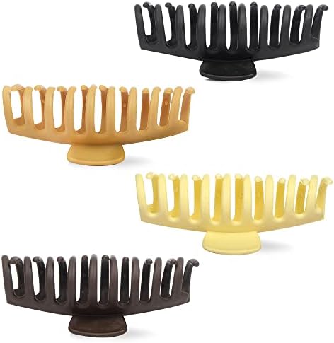 QITMIR Hair Claw Clips - Colorful Hair Claws for Women, Hair Clips for Women, Large Claw Clips for Thick Hair, Hair Styling Accessories, Claw clips for thin hair, Gifts for Her (4 Pack)