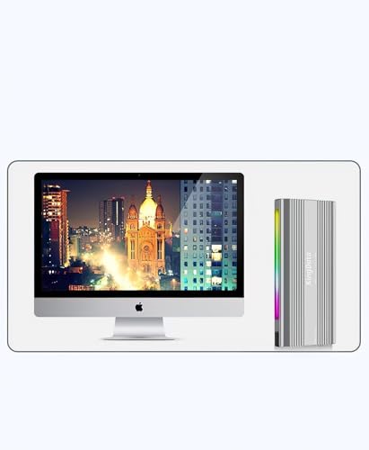 KingData M.2 NVMe SSD Enclosure, Tool-Free 10Gbps USB 3.1 Adapter for 2230/2242/2260/2280 M.2 With USB C to A Cable and RGB Light - Image 8