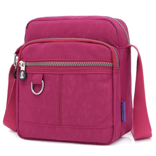 Image of Crossbody Bag Purse For Women Nylon Waterproof Shoulder Handbags Casual Travel Messenger Bag Lightweight Pocketbooks