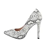  Ital Design Damenschuhe Pumps High Heel Pumps, HD1883-, Kunstleder, Beige Grau, Gr. 38