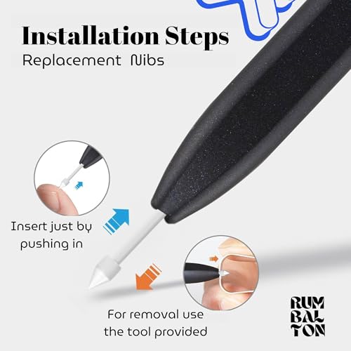 Image of 5pc Replacement Plastic Tips /Nibs for Galaxy Tab S Pen, Compatible with Tab /Mobile S24, S23, S22, S10, S9, S8, S7, S6 + / Lite /Ultra /FE Series (White)
