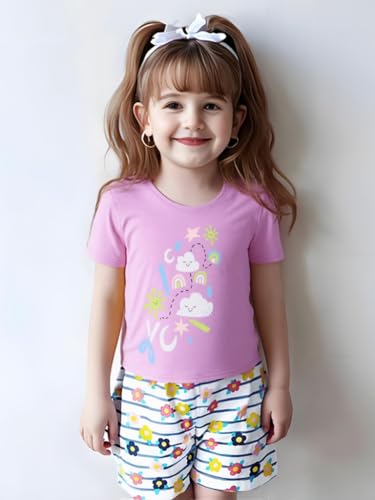 Image of AIWUHE Toddler T Shirts Cotton Summer Tshirts Boys Girls Short Sleeve Tee Tops Casual Graphic Clothes Crew Neck Shirts 2-6Y