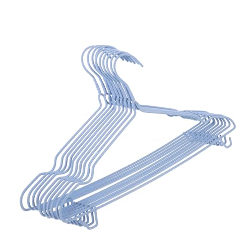 Wakauto 10pcs Non-Slip Hotel Clothes Hangers Sturdy Steel Coated for Home Elegant and Coat