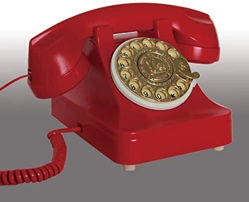 Telefon domowy Telefon stacjonarny Telefon retro Telefon zabytkowy Telefon domowy do pokoju gościnnego Telefon z tarczą obrotową Telefon głośnomówiący Ponowne wybieranie numeru