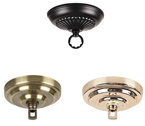 Image of Sangle Soppfy Vingage Canopy Kit and Pendant Light Fixture Chain for Chandelier or Swag Light Fixtures,Maximum Weight of 60 Pounds, 6 feet,Heavy Duty,5 Inches Diameter, Black (Bronze)