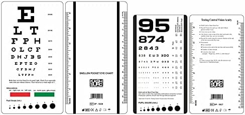 Snellen and Rosenbaum Pocket Eye Chart - Pack of 2 Cards