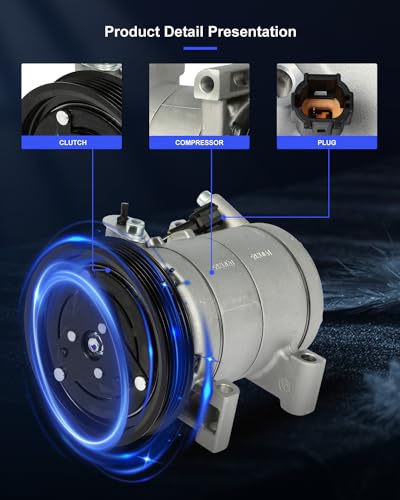 Image of ECCPP AC Compressor with Clutch for Nissan Sentra L4 1.8L 2000-2006 | Fast Cooling Air Conditioning Compressor
