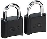 Master Lock 178D Set-Your-Own Combination Padlock, Die-Cast, Black (Pack of 2)