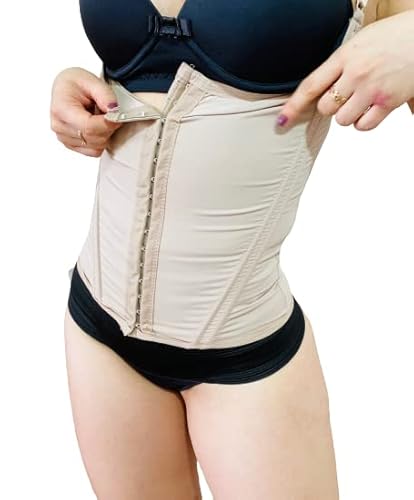 Cinta Colete Modela e Reduz 12 Barbatanas P04 Cor:Bege;Gênero:Feminino;Tamanho:G