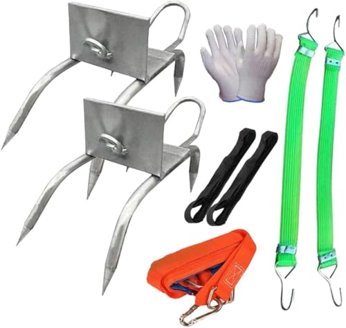 Garras de escalada de árboles, Puntas de zapatos de escalada,Equipo de garra de gato portátil, kit de escalada de árboles para actividades al aire libre, recogiendo frutas y nueces (C)