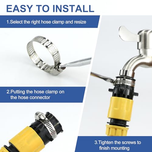 image for Raskoo 60PCS Hose Clamp Assortment Kit, 1/4