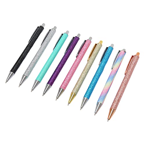 Stylos à bille lissants EMUKOEP anti-bavures, pointe métallique et clip de poche pratique