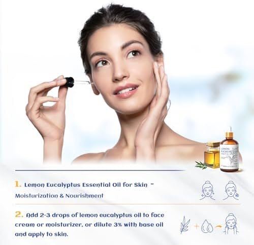 HIQILI Lemon Eucalyptus Essential Oil for Spray, Diffuser & Skin Care - 3