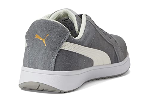 Image of Puma Safety Iconic Suede Low Women's Shoes, Composite Toe, Static Dissipating Safety, Slip Resistant, Grey, Size W6 (640125-06-800)