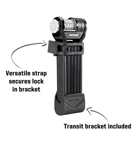 Kryptonite Keeper 585 Folding Combo Bike Lock, Compact High Security Foldable Bicycle Lock with 4-Digit Resettable Combination, Frame Mount for E-Bikes Scooters Road Mountain Bikes, 85cm (33 in) by Kryptonite - Image 4