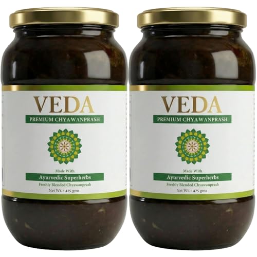Image of Veda Premium Chyawanprash - Jaggery Based Sugar Free Chyawanprash | 475 Gms X 2 | Pack of 2