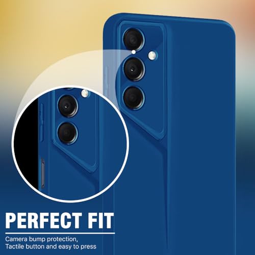 Image of WOW IMAGINE Slim Back Cover for Samsung Galaxy M14 5G | Blade Series Ultra Thin Case with Lightweight Design | Camera Protection | Soft Matte Silicone Flexible Mobile Case - Blue