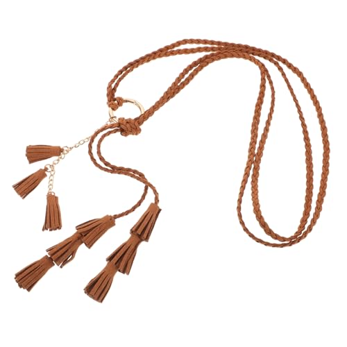 Boho Tassel Braided Rope Belt for Women Vintage Woven Waistband Classic Versatile Fashion Accessory for Dresses and Pants Ethnic Inspired Design for Any