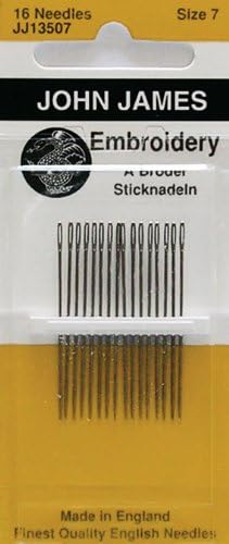 John James Embroidery Hand Needles-Size 7 16/Pkg12