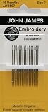 John James Embroidery Hand Needles-Size 7 16/Pkg12