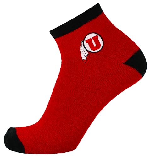 Utah Utes Solid Fuzzy Sleep Socks - NCAA Officially Licensed - DB Fan Gear