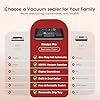 Vacuum Sealer Machine with 95KPa Suction Full Automatic Commercial Grade Sealer for Wet/Dry Food, Built-in Cutter, Complete Kit with 1 Roll & 10 Bags 230W Double Seal Strip