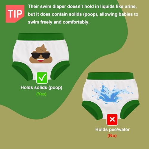 Image of BIG ELEPHANT Baby Swim Diapers 3-Pack, Reusable Swimming Diapers