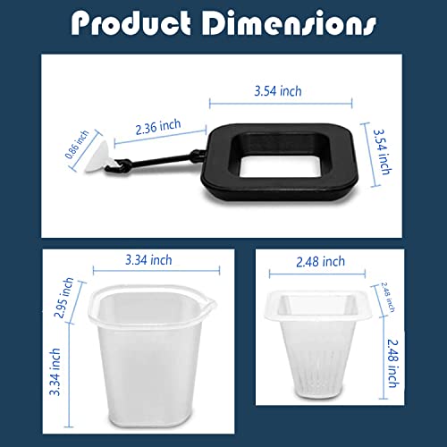 Image of Dbeans Floathng Aquarium Fish Feeder, Red Worm Cup, Multiple Pets