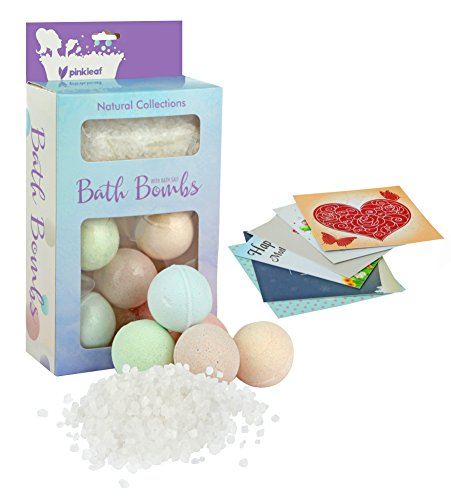 Bath Bombs Spa Gift Set 5 Usa Designed Fizzies, With Bath Salt, Garden Sage, Lemon Cedar, Hawaiian Blue, Ruby Grapefruit, Violet, Infused With Jasmine, Sweet Orange, Sandalwood, Ylang Oil, Vitamin E, #TOP1