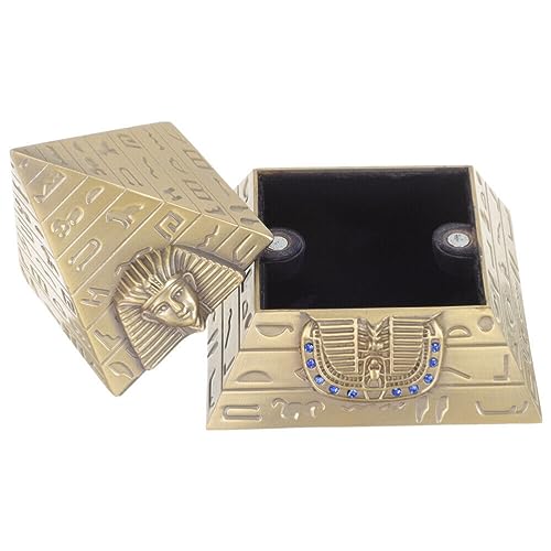anso Boîte à bijoux pyramidale égyptienne pour décoration de bureau, boîte à bijoux (argent) – vue 3