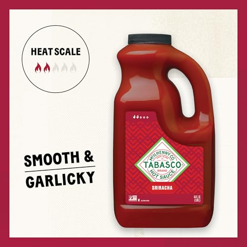 Image of TABASCO Brand Sriracha Sauce, 64 oz (Pack of 1) | Value Size Hotsauce, Rich & Bold, Preservative Free Thai-Style Sriracha for Teriyaki Sauce, Stir Fry Sauce & More