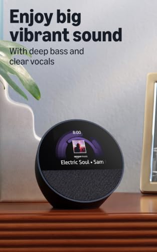 Amazon Echo Spot (newest model), Great for nightstands, offices and kitchens, Smart alarm clock, Designed for Alexa+, Black - Image 5