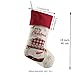 WEWILL 18'' Vintage Christmas Stockings Set of 3 Santa, Snowman, Reindeer, Xmas Character Large Christmas Stocking Hanging Tag Knit Border for Family Kids