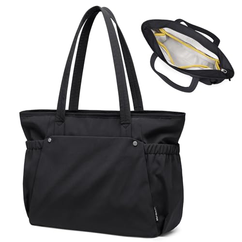 GOLF QUALITY Tote Bag for Women, Work Bags with Zipper Computer Laptop Handbag with Compartments for Travel, Daily,Fit 14Inch,Black by GOLF QUALITY - Used condition - CA$44.64