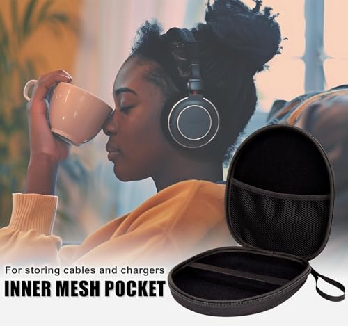 Image of VERTUS Headphone Hard Protective Storage Case for Boat Rockerz 650 Pro Bluetooth Wireless Over-Ear Headphones (Durable Shell|EVA|Black)