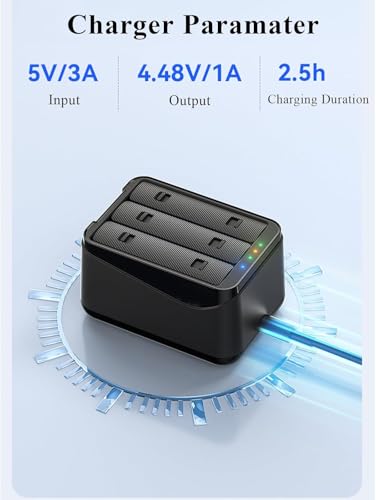 Image of Yantralay Charging Case for Insta 360 X5 - 3-Battery Charger Hub with Intelligent Fast Charging, Automatic Pop-Up Lid, Simultaneous Charging Station for Insta360 X5 Batteries