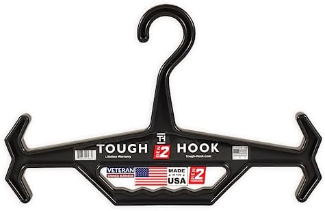 Original Tough Hook Hanger | The Original Multipurpose Heavy Duty Hanger | 200 lb Capacity | USA Made |Veteran Owned |for Heavy Gear (Tactical Gear, Backpacks, Body Armor, Plate Carrier Vests, Scuba)