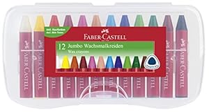 Faber-Castell Jumbo Wachsmalkreiden, 12er Box